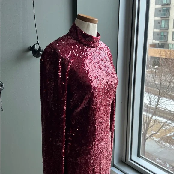 New Veronica Beard Sylee Long Sleeve Sequined Mini Dress Size 6
